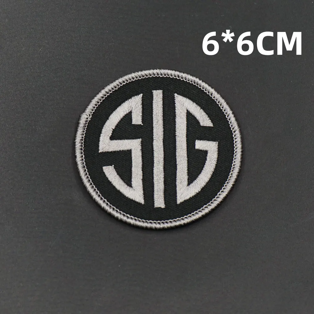 SIG SAUER LOGO embroidered patches with hook backing