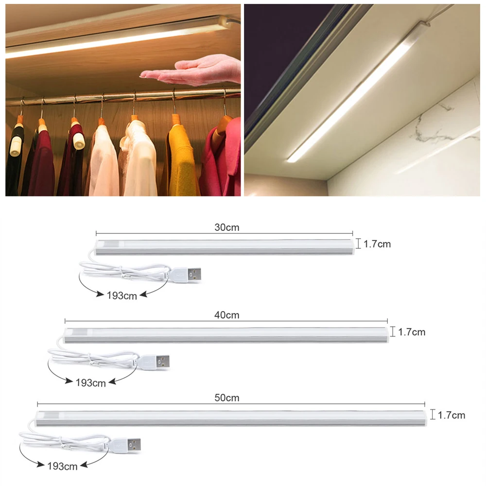 

Penetrate IC Infrared Sensor Led Strip for the Kitchen Under the Closet USB Led Bar Lamp Smart IR Hand Sweep Wave Motion Sensor