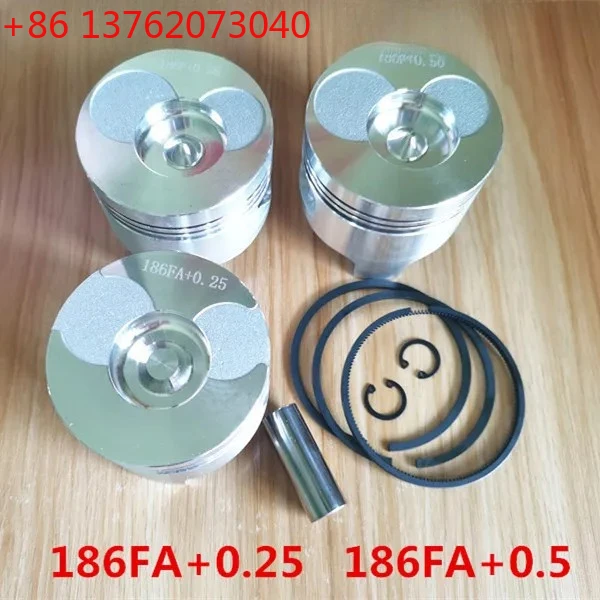 

186FA 186F + 0.25mm Piston for 186F 186FA enlarged 186F+0.25 186F+0.50 186FA+0.25 cylinder air-cooled diesel engine piston