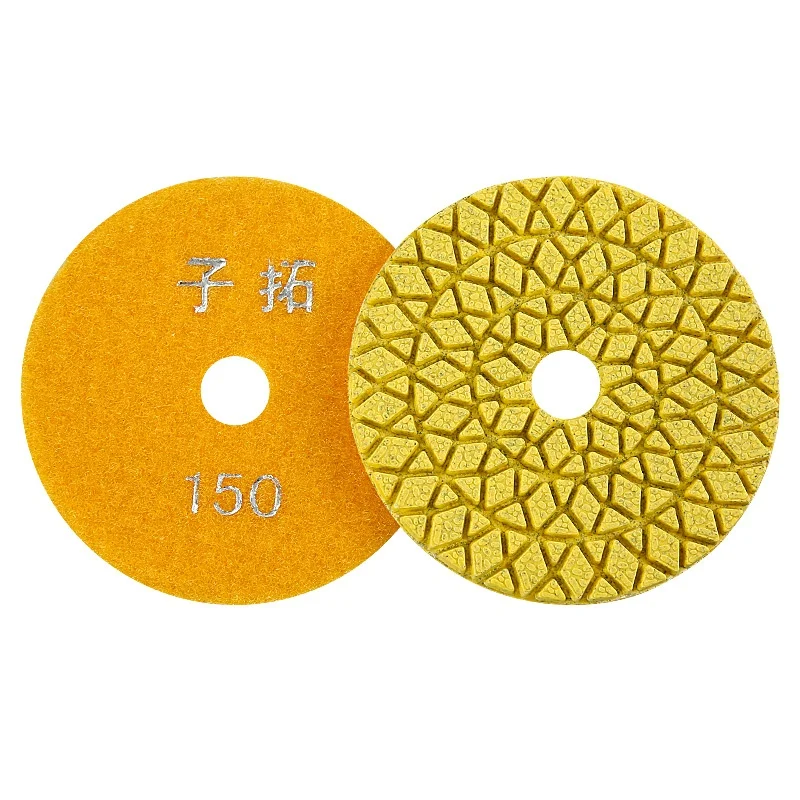 7-teiliges Set 4 Zoll 100mm Diamant-Harz-Polierpads Nass-Schleifscheibe zum Schleifen und Polieren von Stein, Granit, Marmor, Keramikfliesen – Detail 11