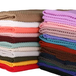 Lenço de outono para mulher senhora cor sólida cachecóis sarja macia algodão pashmina xale foulard viscose inverno quente envoltório xales novo