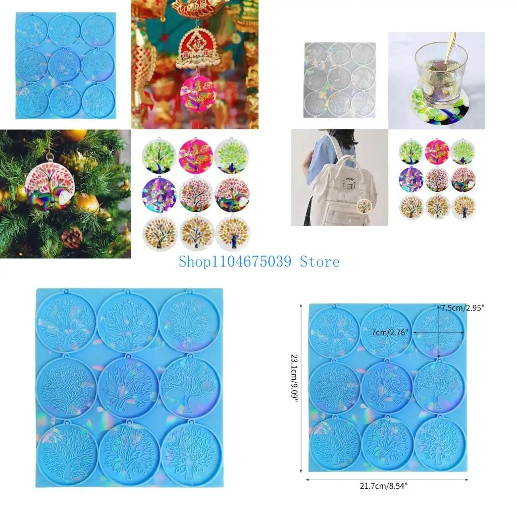 

5asd Life Tree Pattern Mold DIY Keychain Jewelry Ornament Pendant Tool