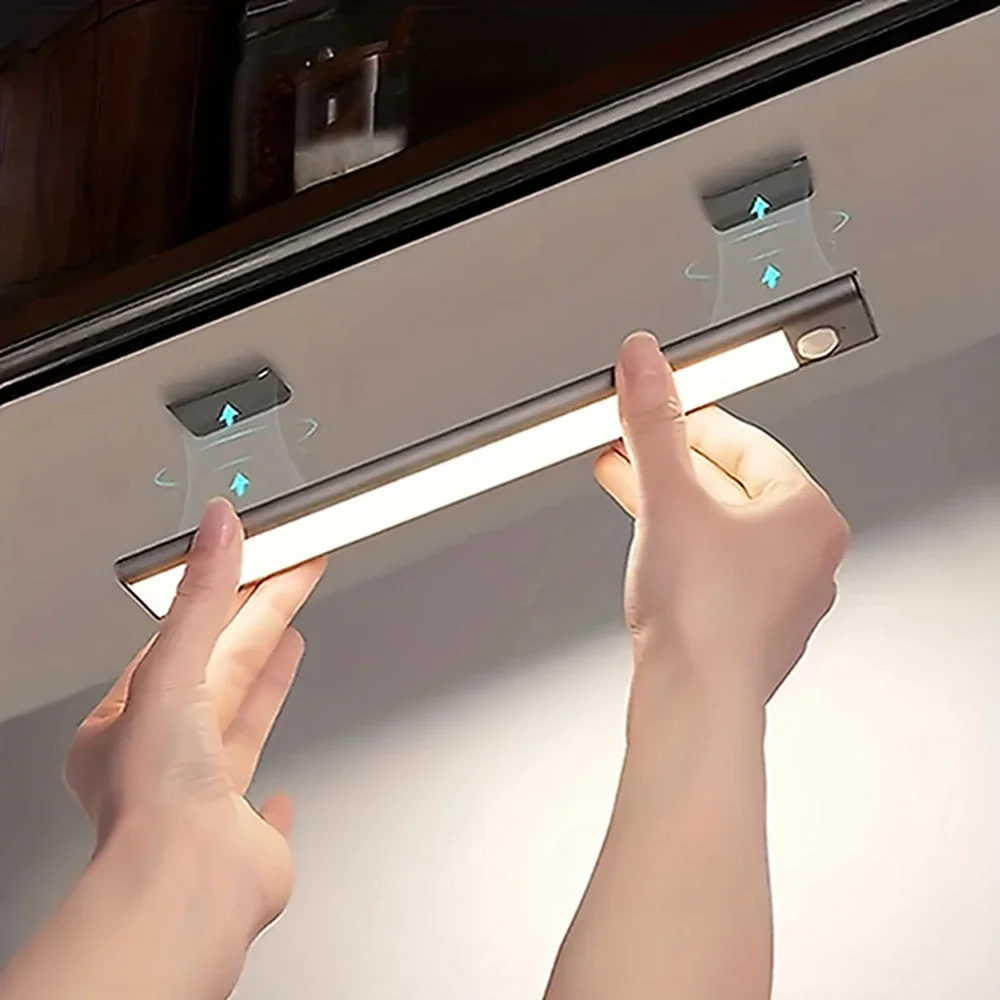 LED Night Light Wireless Motion Sensor Wall Light USB Rechargeable Suitable For Corridors Kitchen Cabinets Wardrobes And Homes view 2