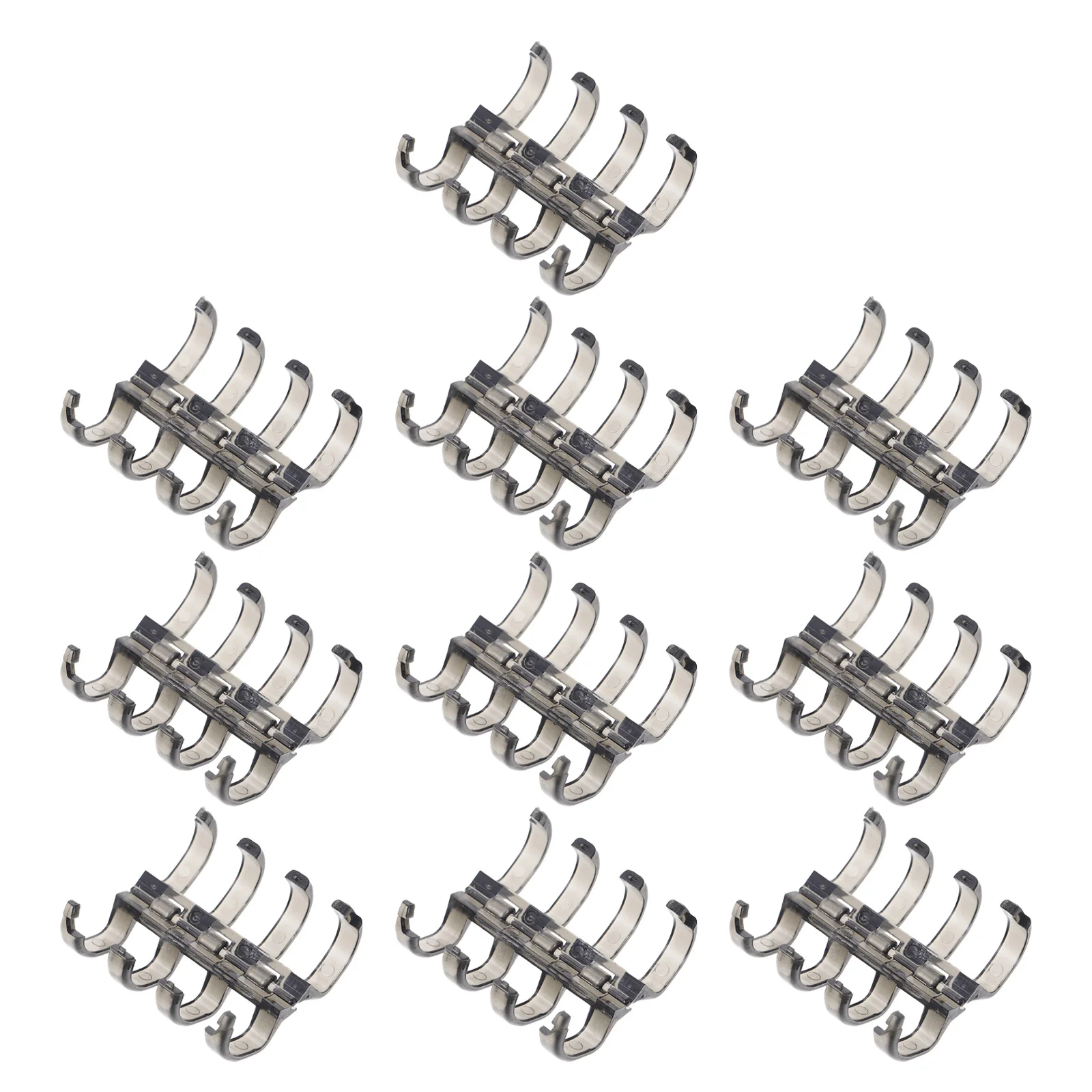 10 Pcs Removable Binder Clips Loose Leaf Ring Snap Folder Plastic Stationery Supplies Student Book Blinder