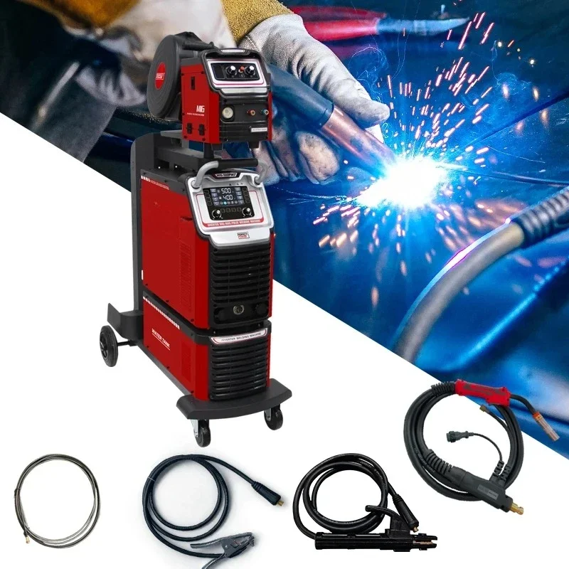 ماكينة لحام صناعية مزدوجة النبض 500amp Mig Mag Tig 50 مللي متر ماكينة لحام ألومنيوم فولاذية معدات لحام عالية الجودة #6