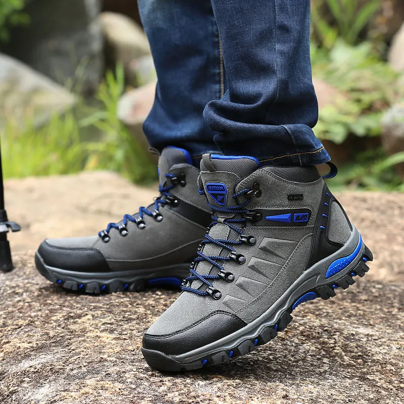 

Hiking Shoes Men Anti-slip Low-top Outdoor Sports Shoes Men Lace-up Comfortable Soft Breathable Casual High-top Boots Men