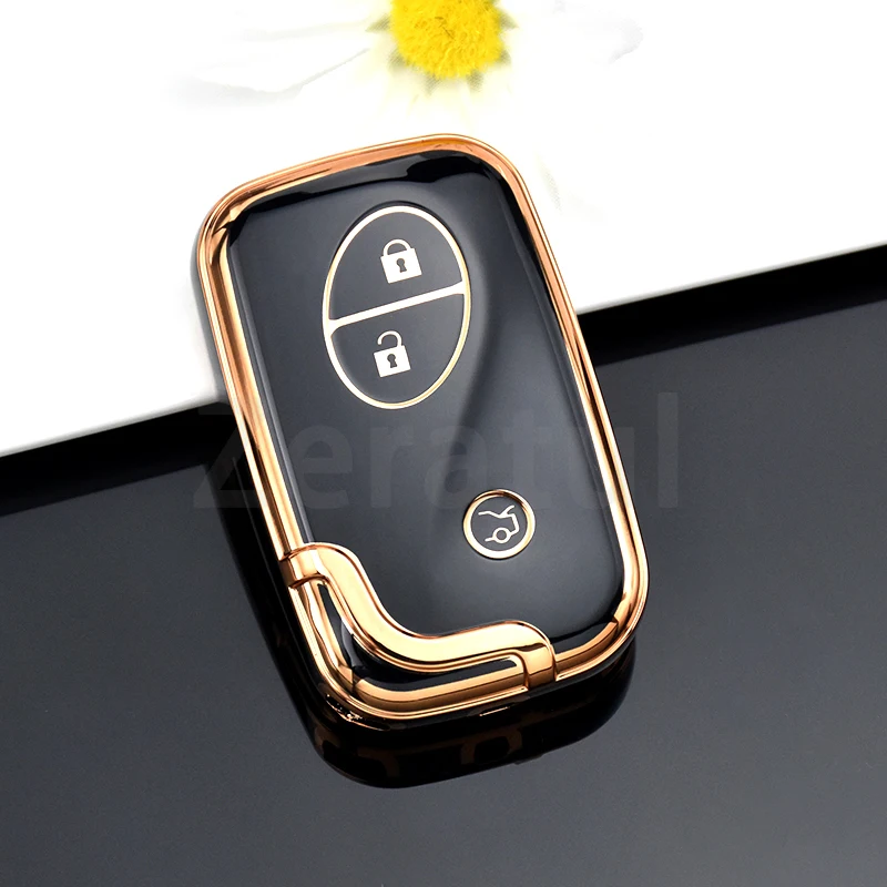 For Lexus RX270 ES240 ES350 LS460 GS300 450h 460h CT200H GX400 GX460 IS250 IS300C 3/4 Buttons Soft TPU Car Remote Key Case Cover