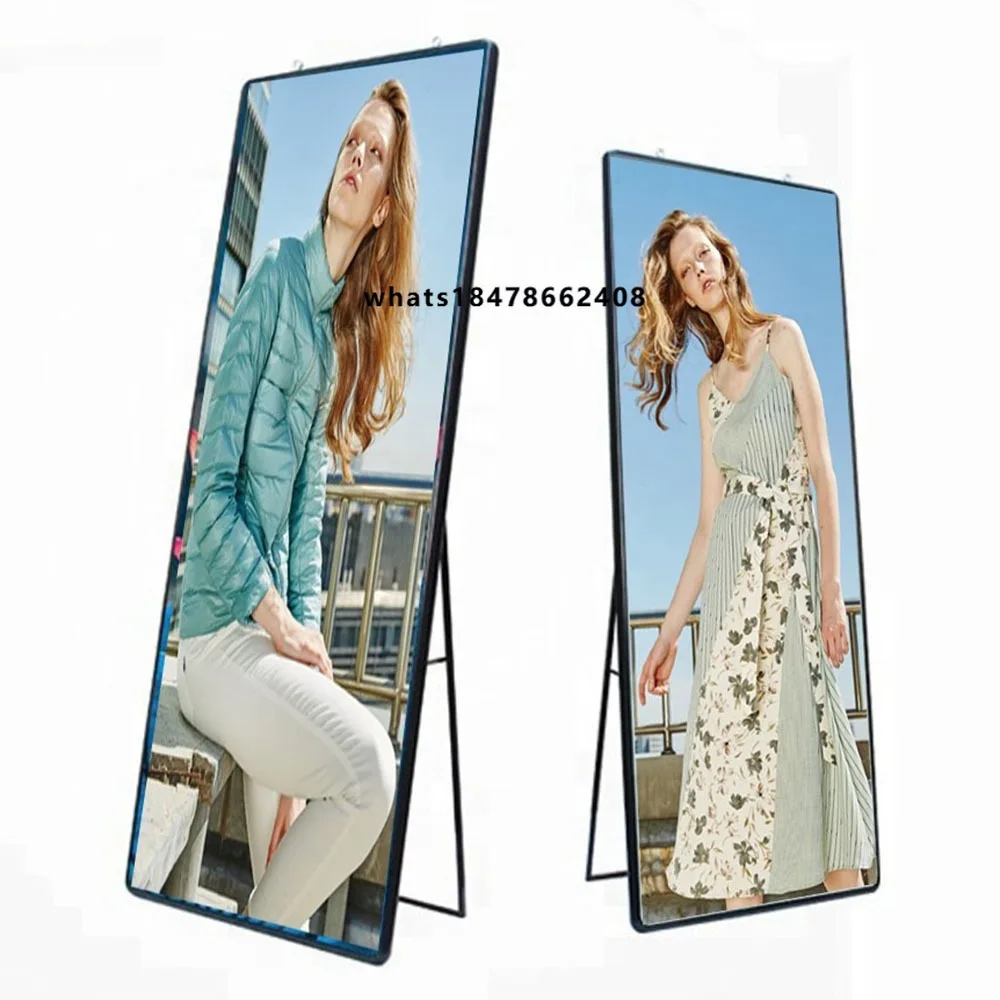 Free sample P2.5 P3 P4 indoor standing full color high definition LED screen advertising screen supermarket LED display