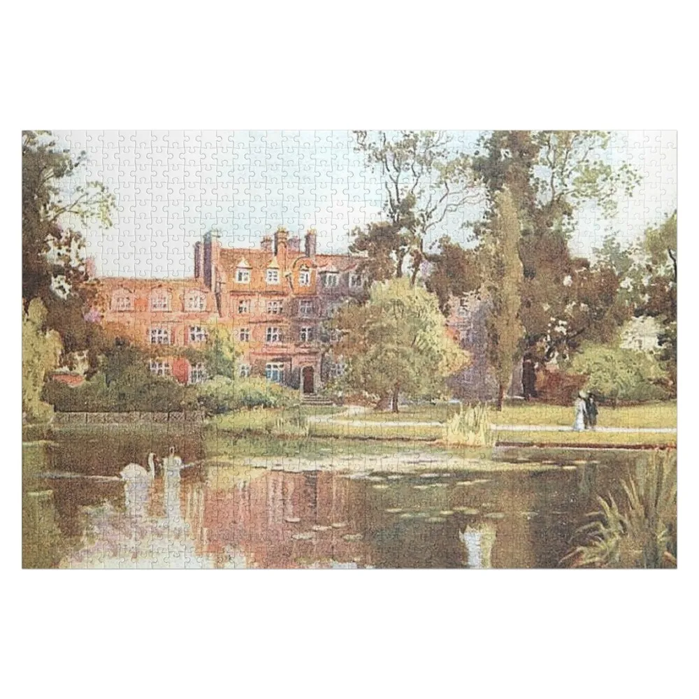 

Пазл с изображением колледжа Эммануэль, Кембридж, Кембриджшир, Англия, персонализированный, для детей, персонализированные игрушки, пазл