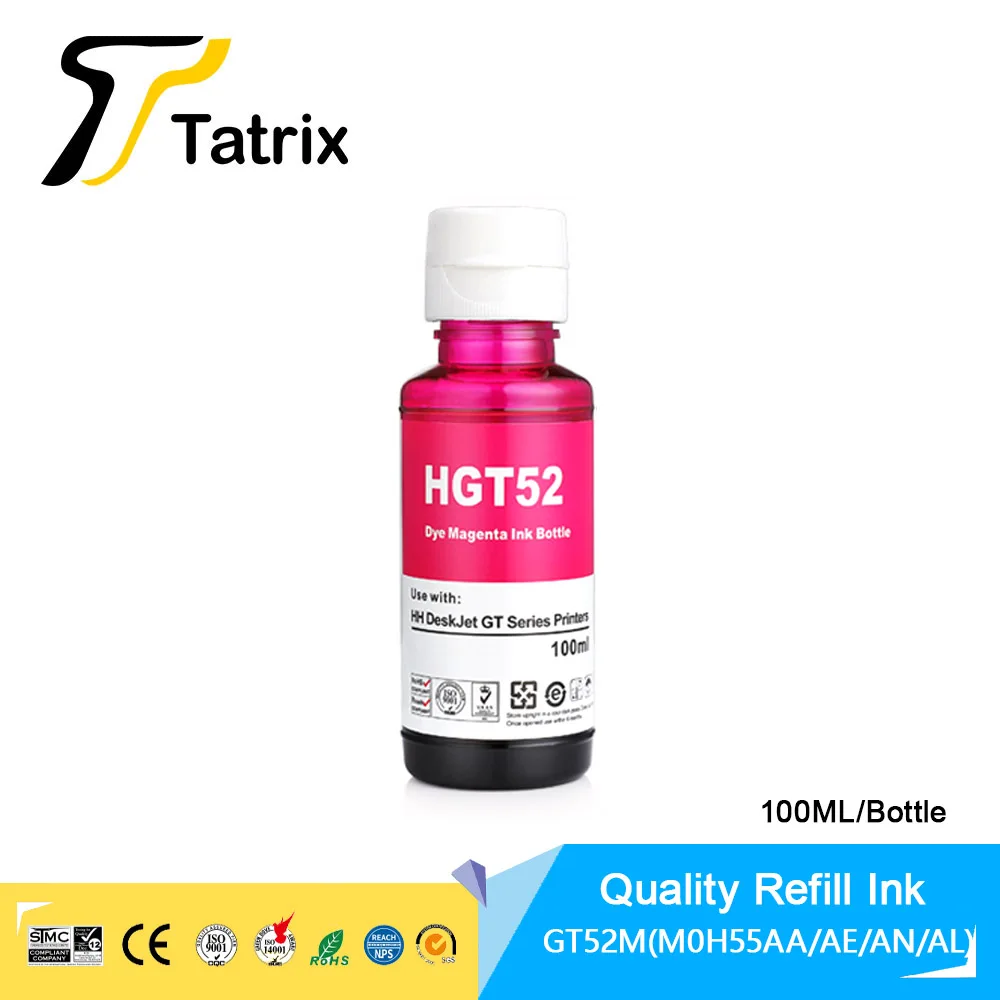 Tatrix Refill Dye Ink Kit For HP GT53XL GT52 For HP Ink Tank 319/410/419,Smart Tank 500/502/508/511/514/515/518/519/530/531/532