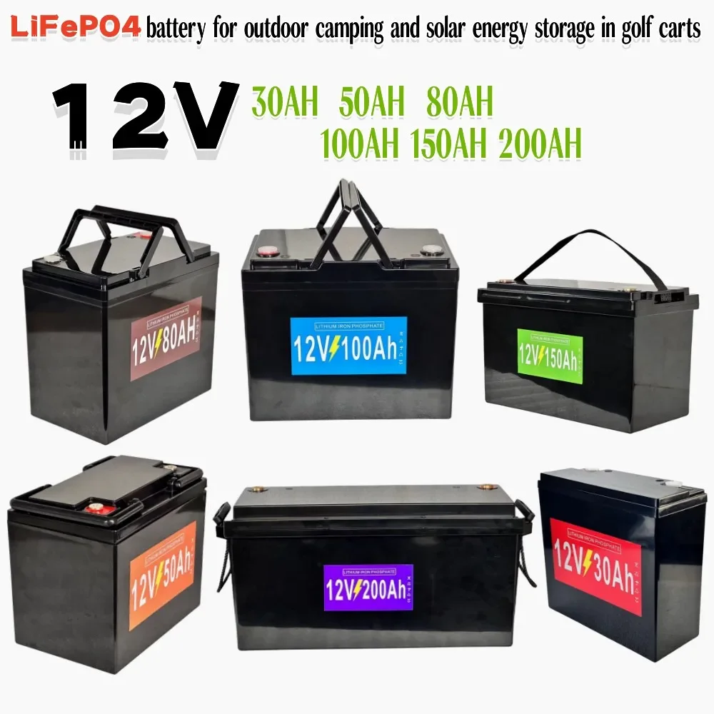 

LifePo4 12V 30A-200AH, BMS Suitable for Outdoor Portable Backup Power Battery, Solar Energy, Yacht Car Starting Battery