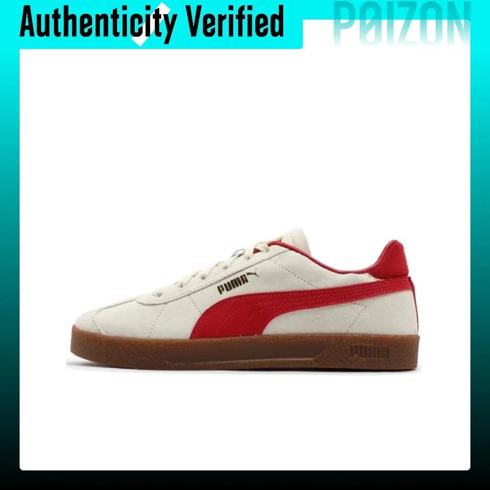 PUMA Club Low top German Army Trainers Unisex White Red Gold 401514-06
