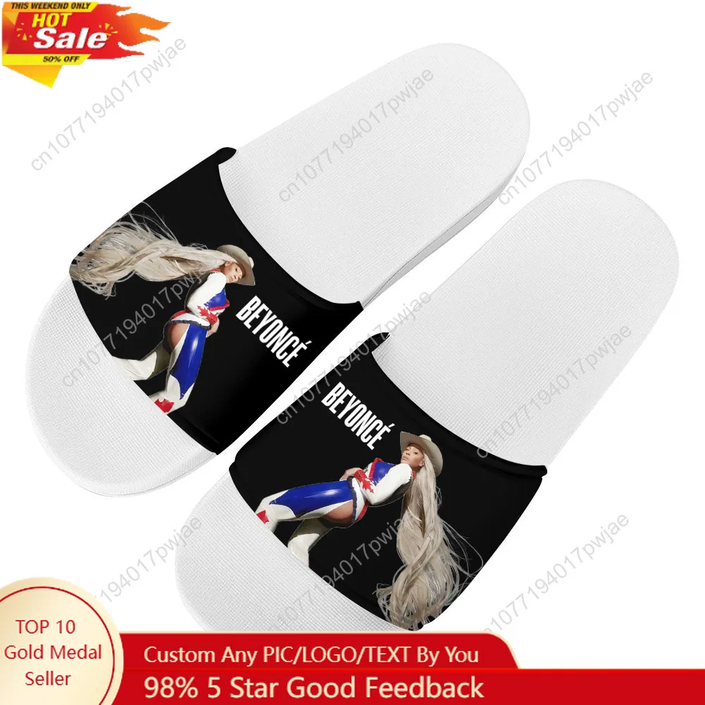 

Beyonce Rock Cowboy Carter Slippers Mens Womens Summer Custom Sandals Light Casual Slippers