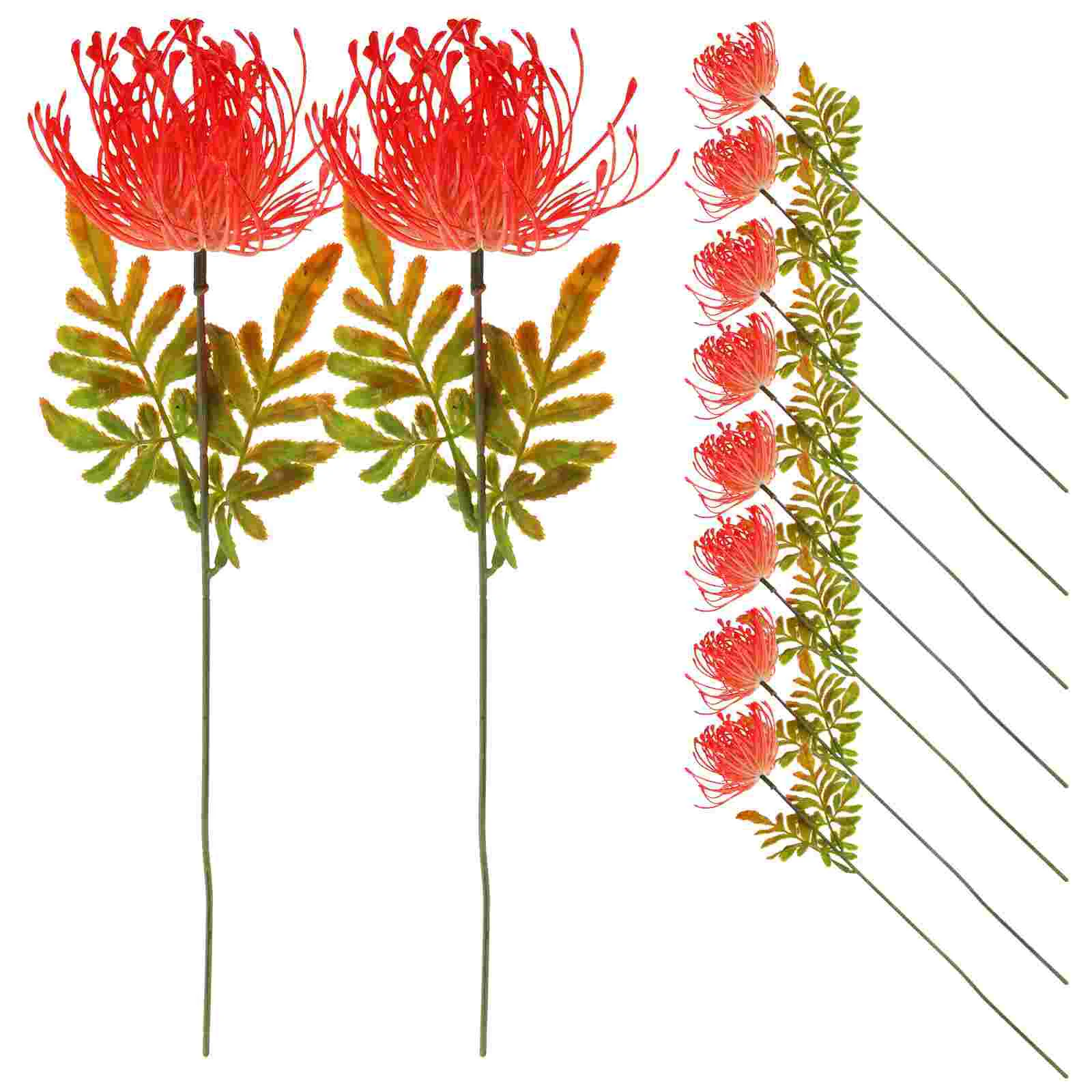 10 Pcs Artificial Flower Wedding Fake Stem Decors Radiation Party Bouquet Stems Plastic Flowers