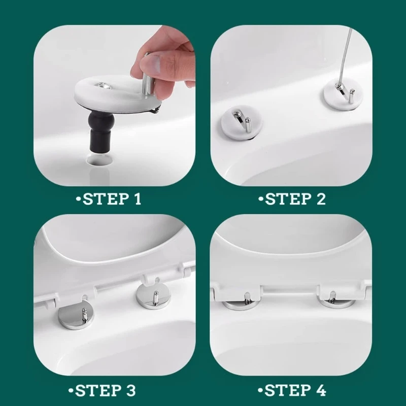 Hardware de ajuste superior del asiento de inodoro universal para la mayoría de los asientos de inodoro estándar E65B