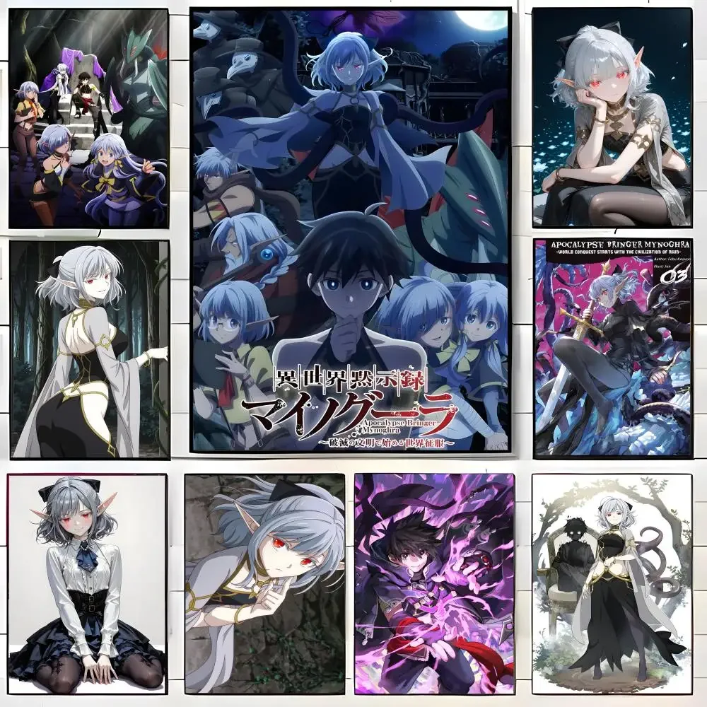 Anime I-Isekai Mokushiroku M Poster Self-adhesive Art Waterproof Paper Sticker Coffee House Bar Room Wall Decor