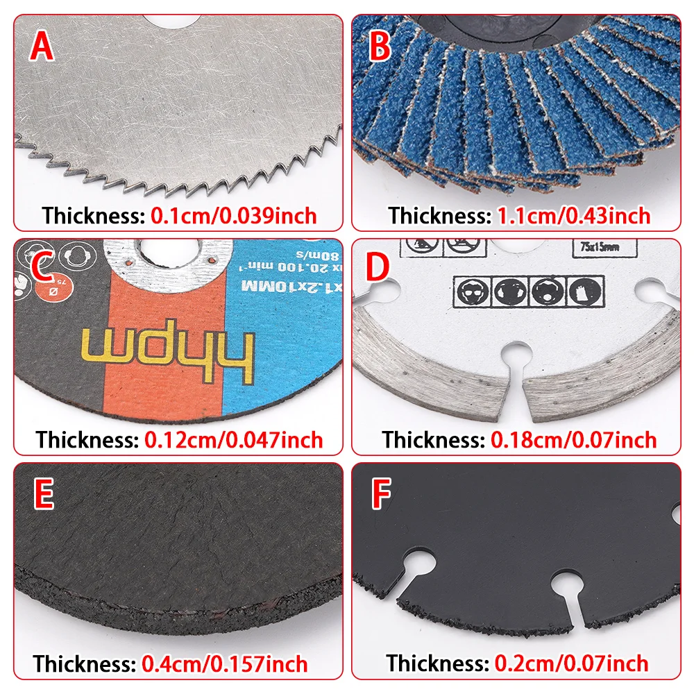 Imagem -03 - Discos de Corte Multifuncionais de 76 mm Rodas Circulares de Moagem Lâminas de Serra Discos de Corte de Metal para Moedor de Ângulo Elétrico Acessórios