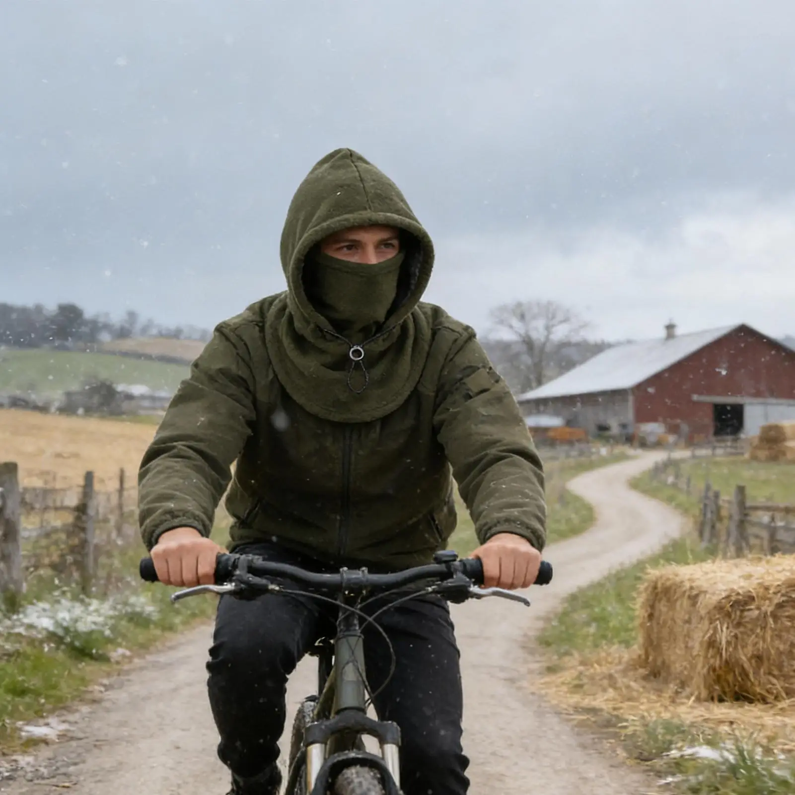 

Winter Hood Hat Warm Windproof Breathable Adjustable Drawstring Headwear Winter Hood Hat For Cold Weather Cycling Outdoor Work