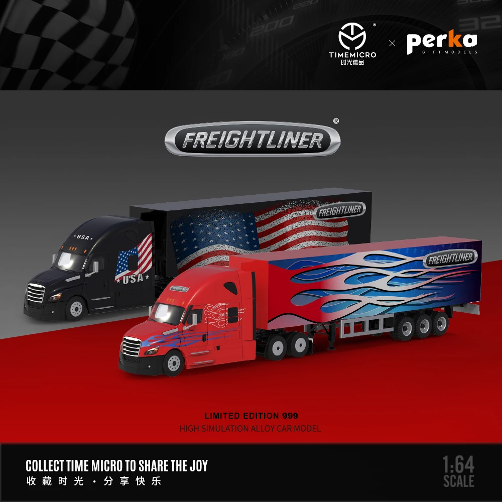 

TimeMicro Perka 1:64 Actros Container Truck Simulation alloy Car Model for Collection&Display&Gift
