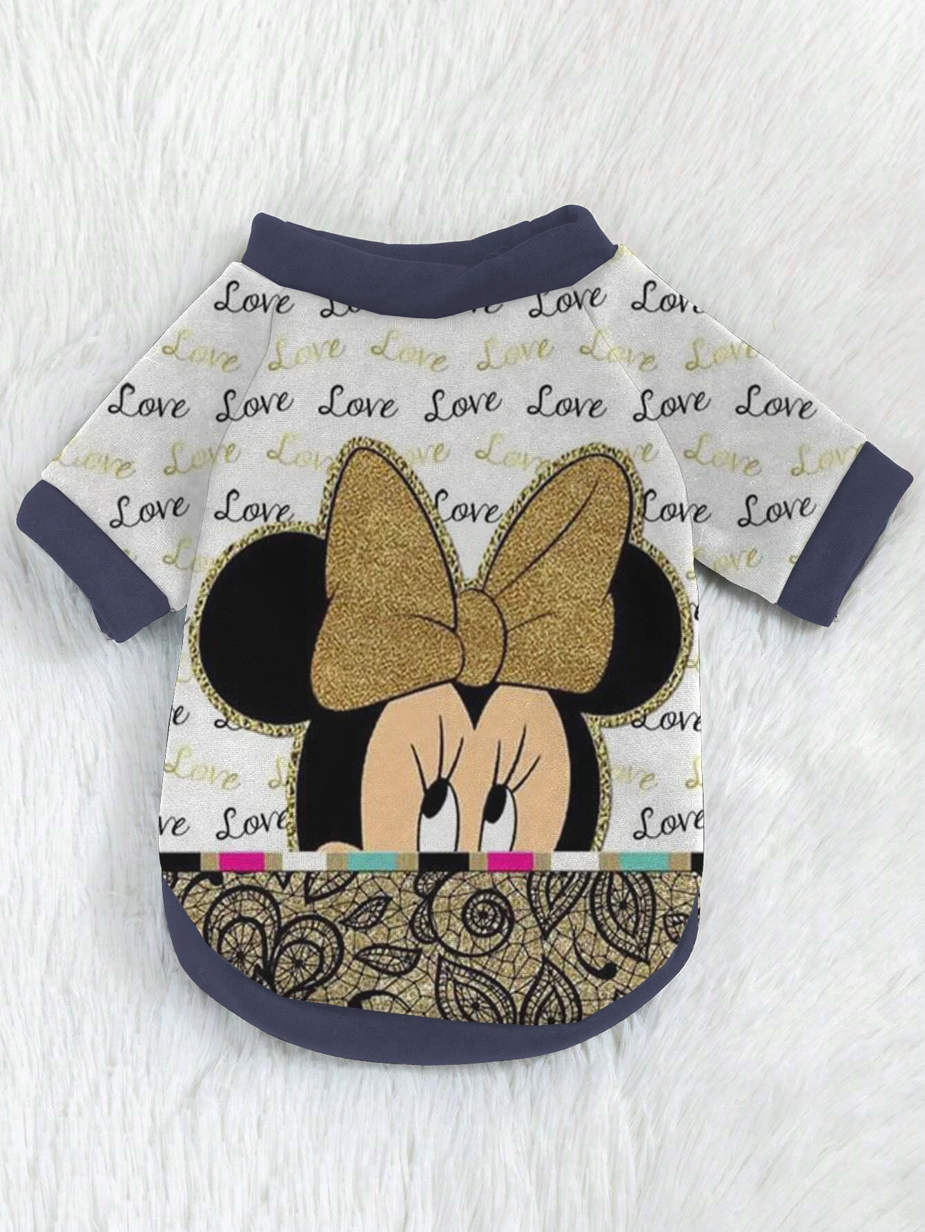 3D Printed puppy Clothing Thickened hoodie Disney Minnie Mickey Elements Cute fall hoodie thickened Chihuahua products Home Gard