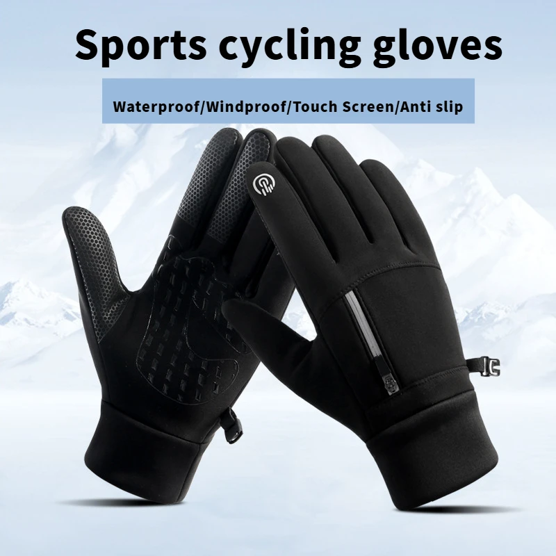 Winter Gloves Waterproof Thermal Sport Glove for Men Women for Running Cycling Driving Ski Hiking Warm Glove for Work