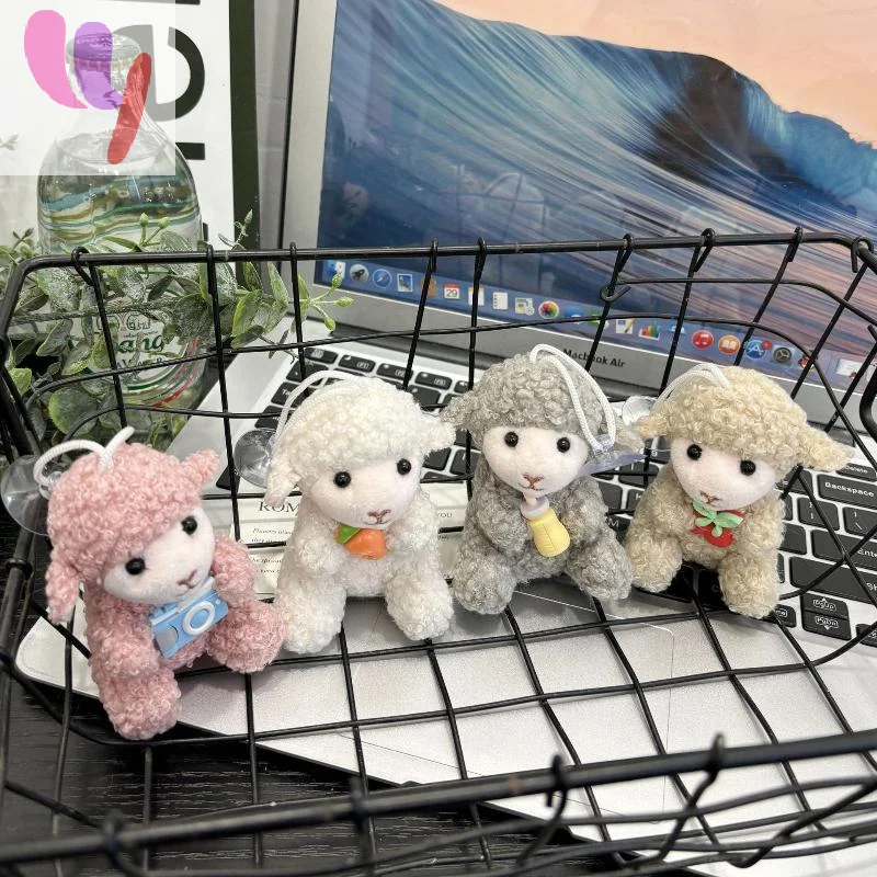 2027 Year Of The Sheep Plush Lamb Keychain Cute Curly Sheep Doll Pendant Bag Hanging Ornament Car Key Holder For Hot Year Gifts