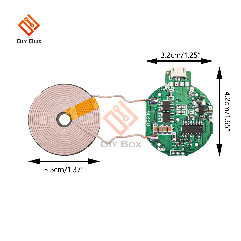 Mini bobina di ricarica Wireless PCBA Board per Qi modulo ricevitore modulo trasmettitore modificato fai-da-te integrato universale opzionale