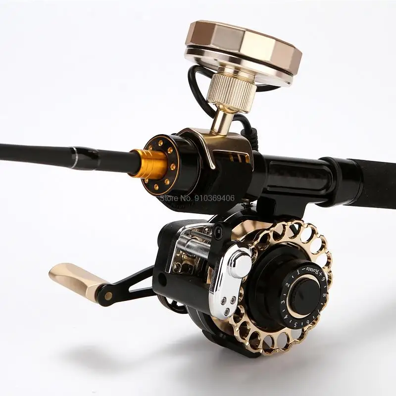 

All-metal Automatic Winding Magnetic Slow-down Raft Fishing Reel Digital Display Heavy Lead Bridge Fishing Raft Rod Set