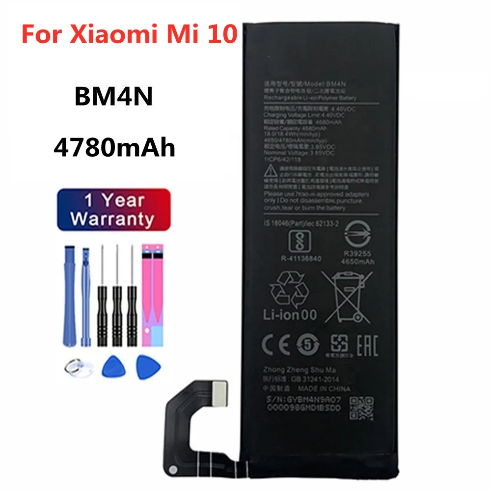 BM4M BM4N Battery For Xiaomi Mi 10 Pro Mi10 Pro 5G Version Phone Batteries Fast Shipping + Free Tools