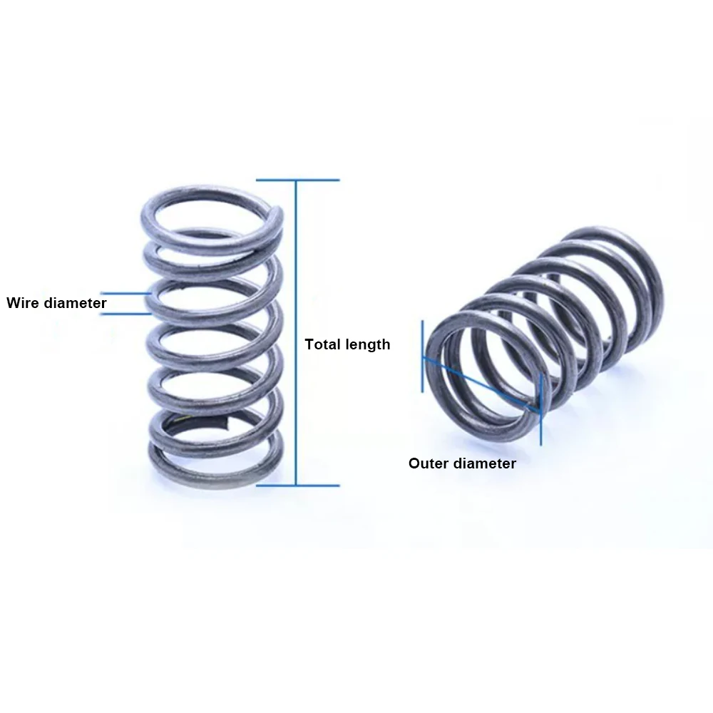 10Pcs Wire Diameter 3mm Spring Compression Springs Outer Diameter 16-35mm Length 20-100mm Shock Absorption Cylinder Coil Spring