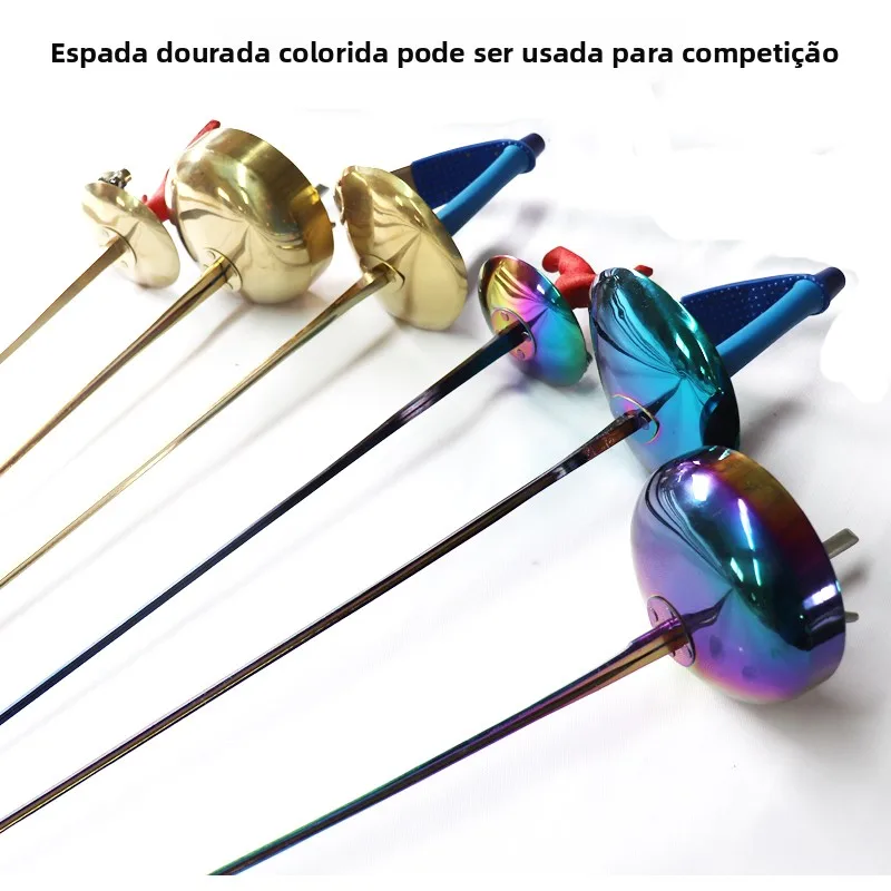 gold-fencing-sword-anti-rust-for-adults-and-children-complete-sword-suitable-for-competitions-fencing-brand