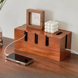 Router cable storage box Cable board socket Mobile phone charging arrangement storage box desktop power cable collection box
