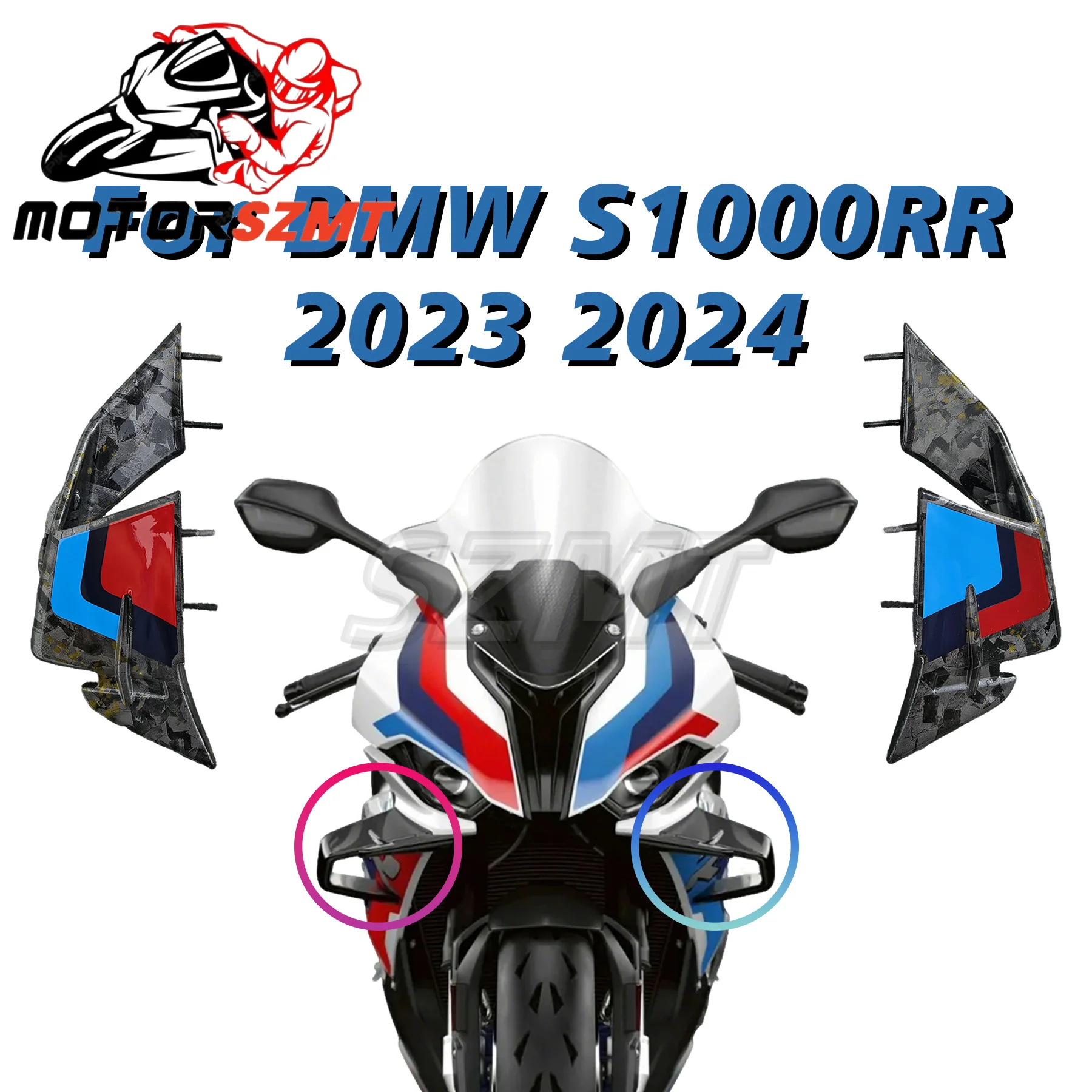 

Windlets For BMW S1000R 2023-2024 Front Splitter Aerodynamic Wing High Quality