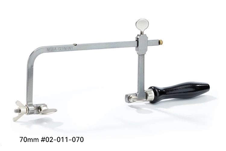 NIQUA Verstellbarer Juwelier-Sägerahmen 60-200mm Sägetiefe Deutscher Stil Holzgriff Spannschraube Sägerahmen Tischsägewerkzeug – Detail 5