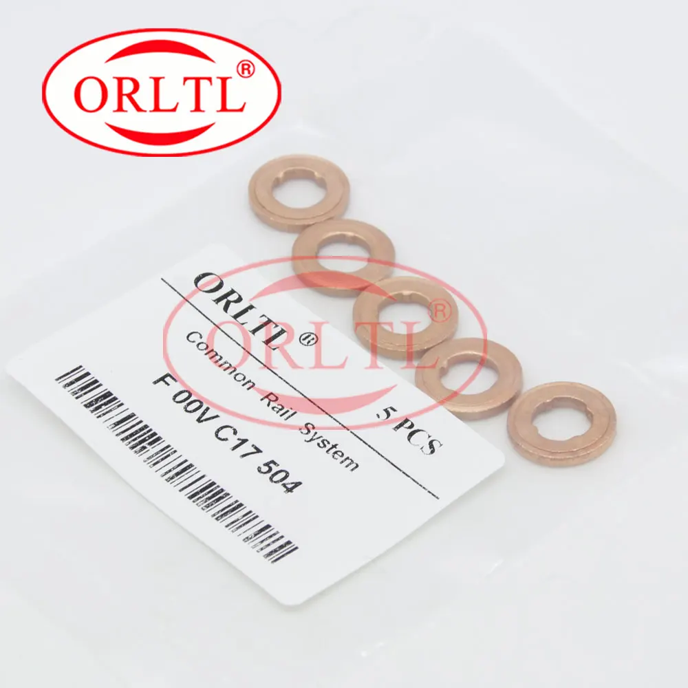 30pcs/lot Common Rail Fuel Injectors Copper Washers F00VC17504 Diesel Nozzle Heat Shield 2 mm For 0445110250