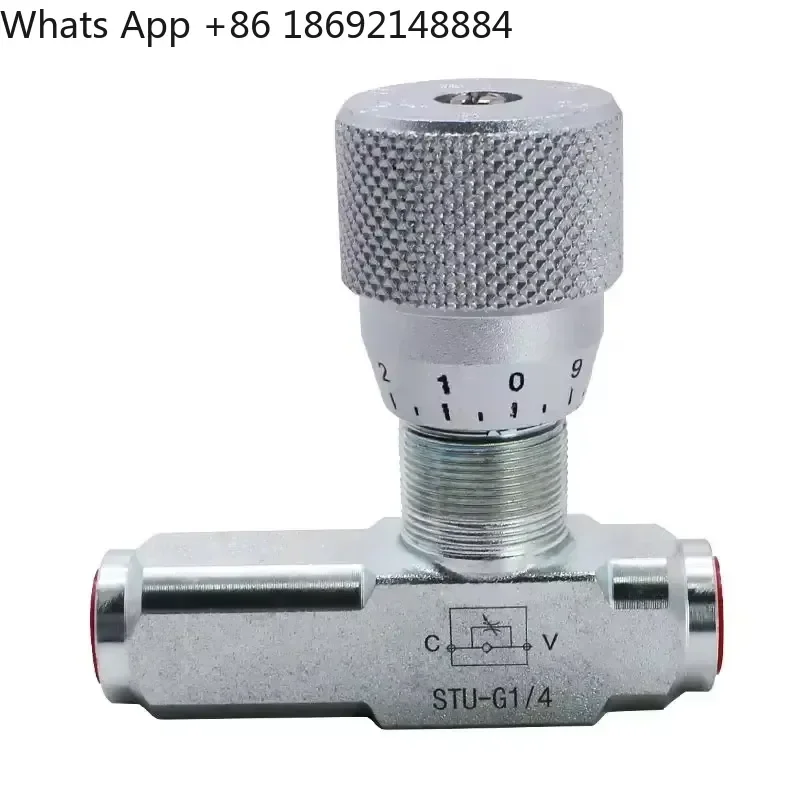 One-way Throttle Valve STU-G1/4 for Cylinder Speed Control Flow Control Valve Engineering Vehicle Accessories