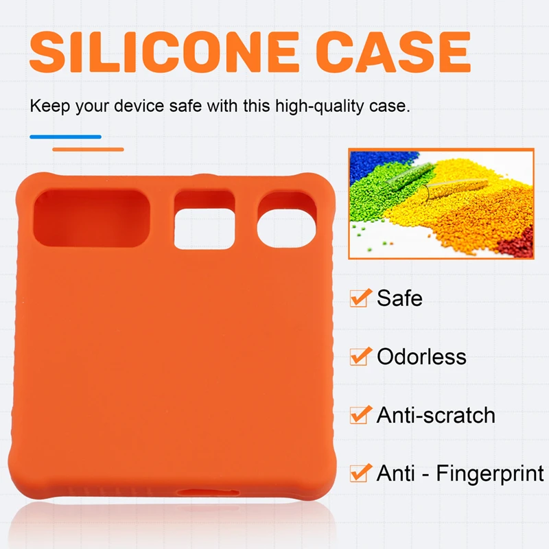 حافظة واقية من السيليكون لجهاز R1 AI غطاء حماية من السيليكون مضاد للانزلاق مناسب تمامًا لـ R1 AI