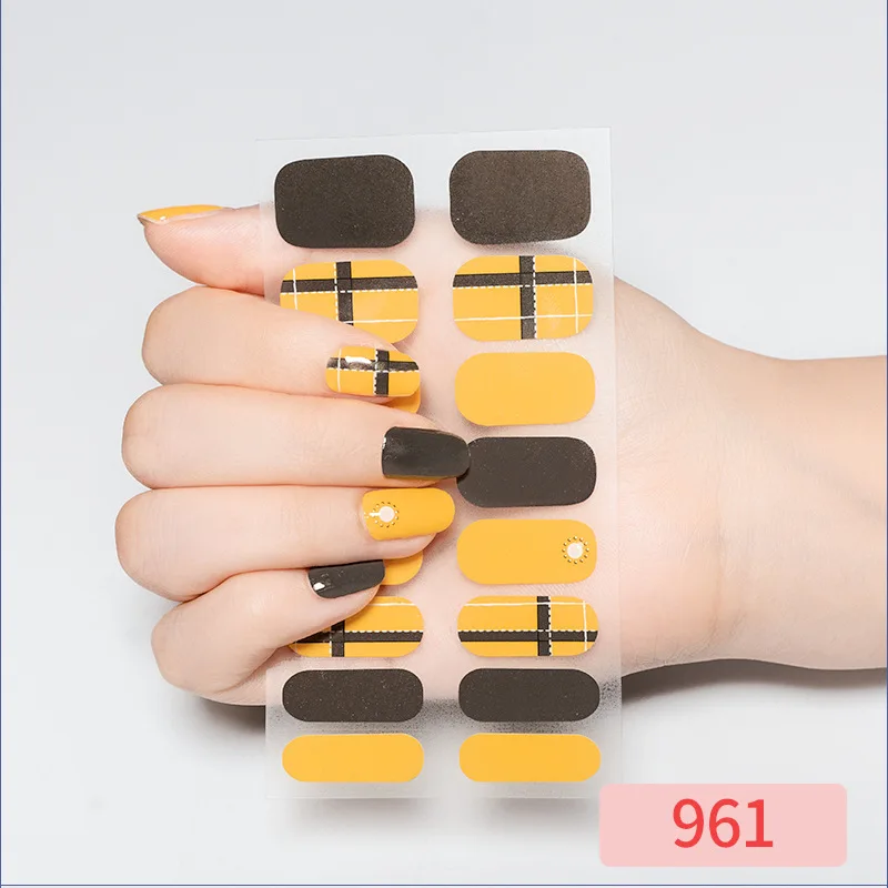 

MEBIS Nail Sticker Free Baking Gel Polish Film Threedimensional Pattern Art Full Longlasting Wat Nails Sticker