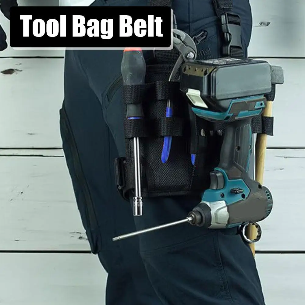 Imagem -04 - Ferramenta Portátil Carpinteiro Bolsa Armazenamento Broca Martelo Cinto Suporte Bolsa de Utilidade Chave de Fenda Kit Novo