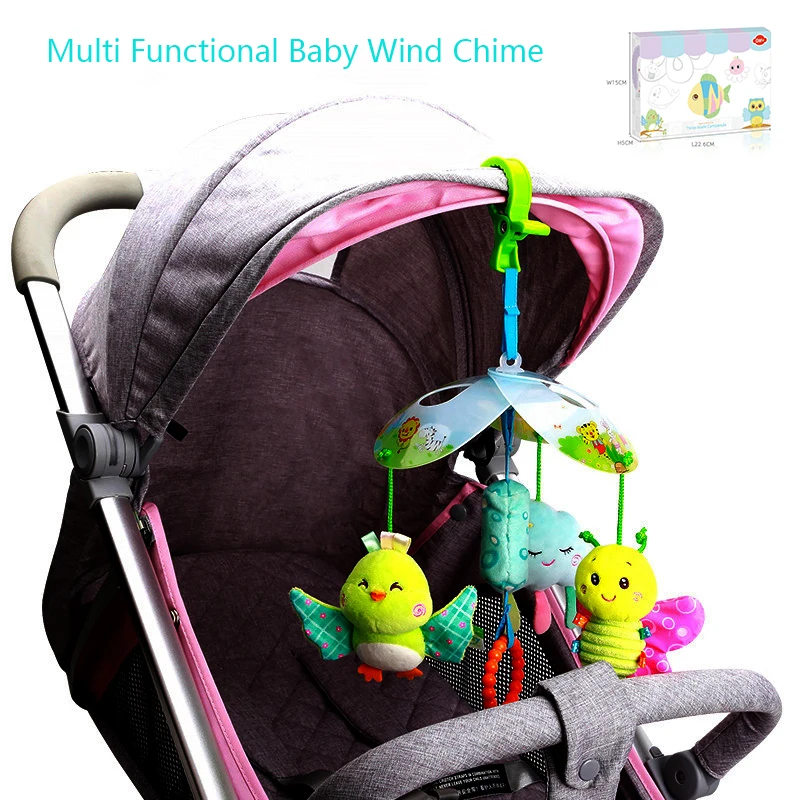 Multi Functional Baby Wind Chime Box-packed Car Bed Hanging Toys Baby Rattles for Newborn 0-18Months