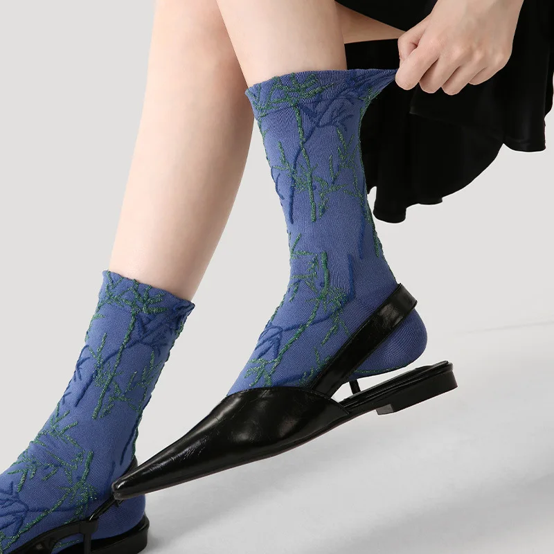 Calcetines divertidos Modis de estilo deportivo sin hueso japonés a la moda con relieve Vintage para primavera y verano para mujer Van Gogh Harajuku moda Ar