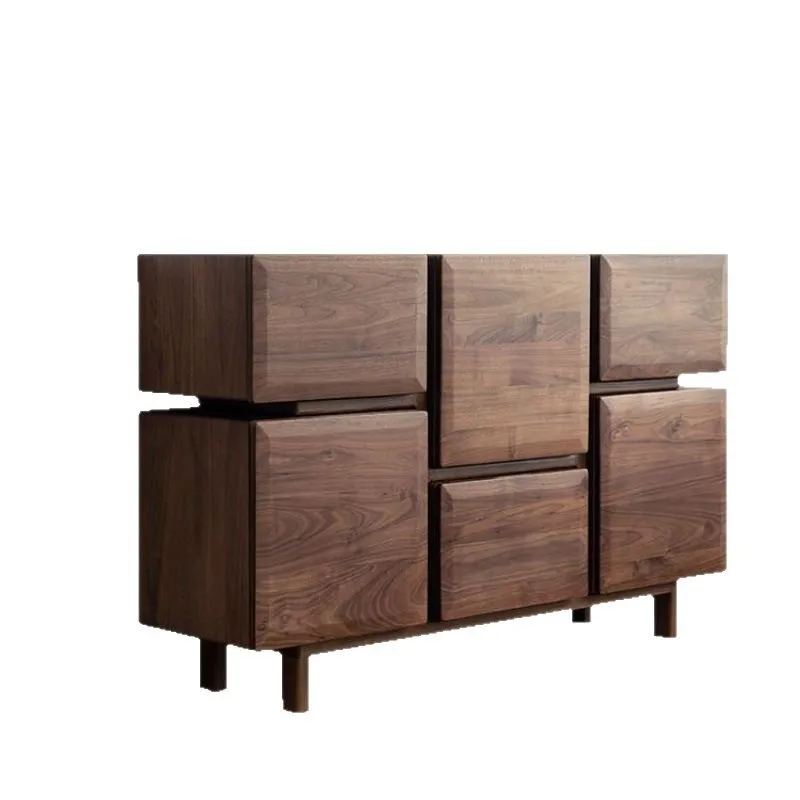 

Walnut, light luxury, chest, high value, Nordic, living room, solid wood, storage