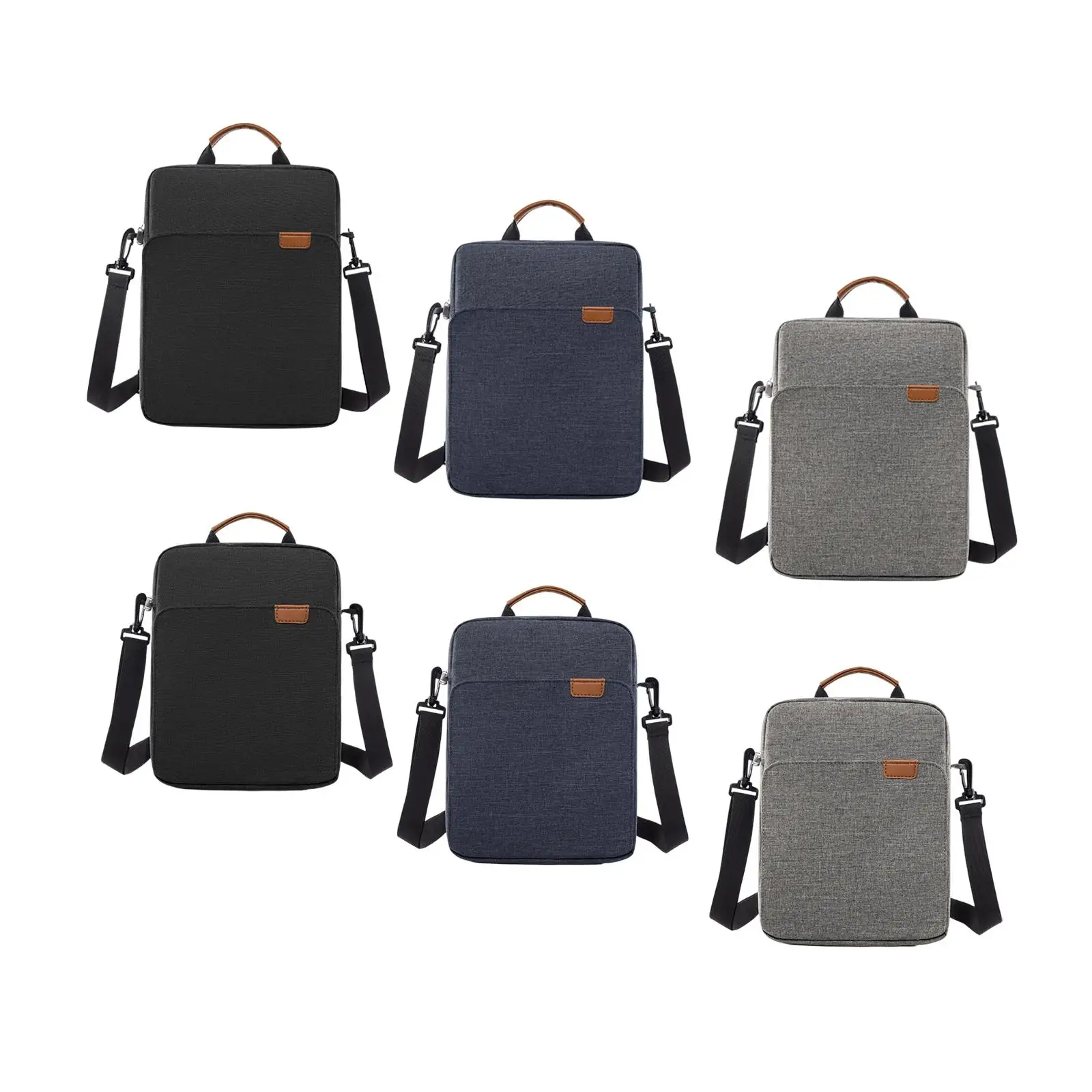 Touch Screen Tablet Bag Sleeve Case Oxford Cloth Exterior Durable Outside Pockets Hold Daily Essentials Anti Splash Protective