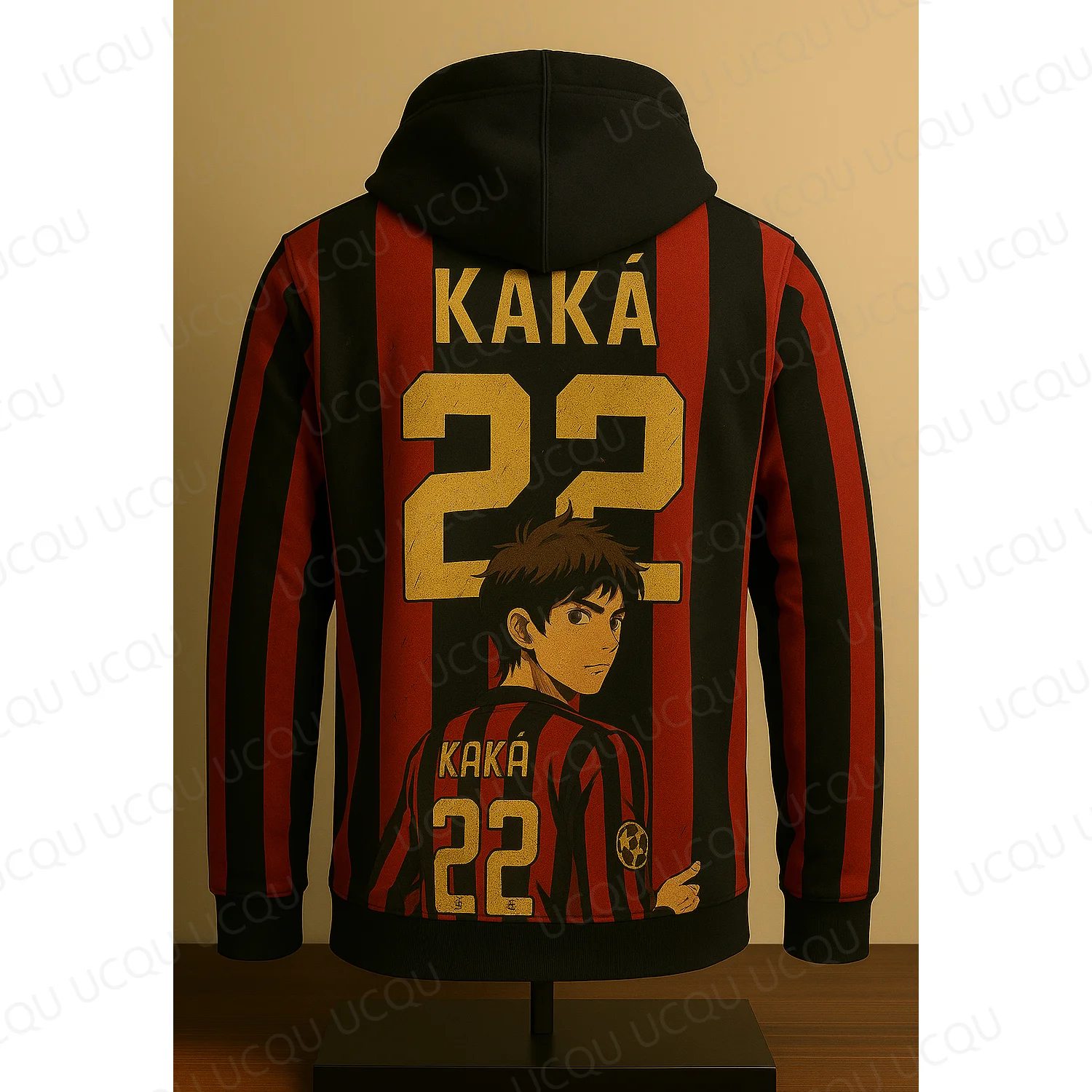 

KAKA #22 Retro Football Long Sleeve Sweatshirt – Vintage Pullover Football Hoodie, Classic Fanwear Top