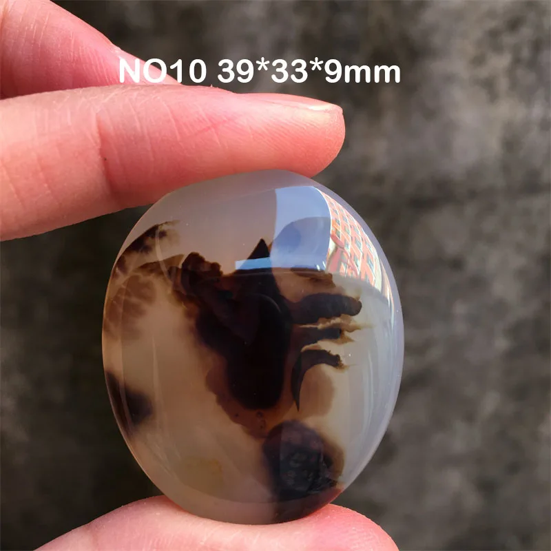 Undrilled Natural Crystal Quartz Marine Chalcedony Landscape Tree Diy Grass Agate Pendant Reiki Healing Stone Home Decor