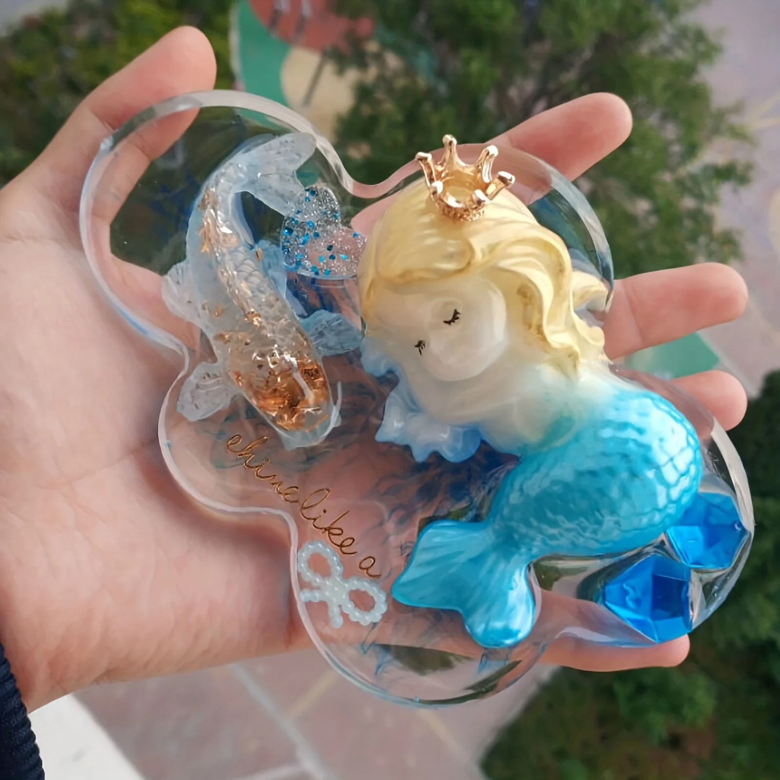 Cute Cartoon Mermaid Silicone Mold, 3D Mermaid Princess Craft Art Silicone Resin Mold, DIY Candle Making Molds Best DIY Handmade