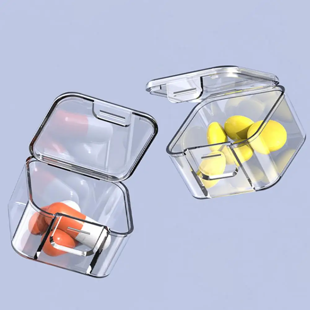 Pill Box Organizer Monthly Pill Organizer Box Transparent Food Grade Storage Container Capacity 30 Days Medication Organizer
