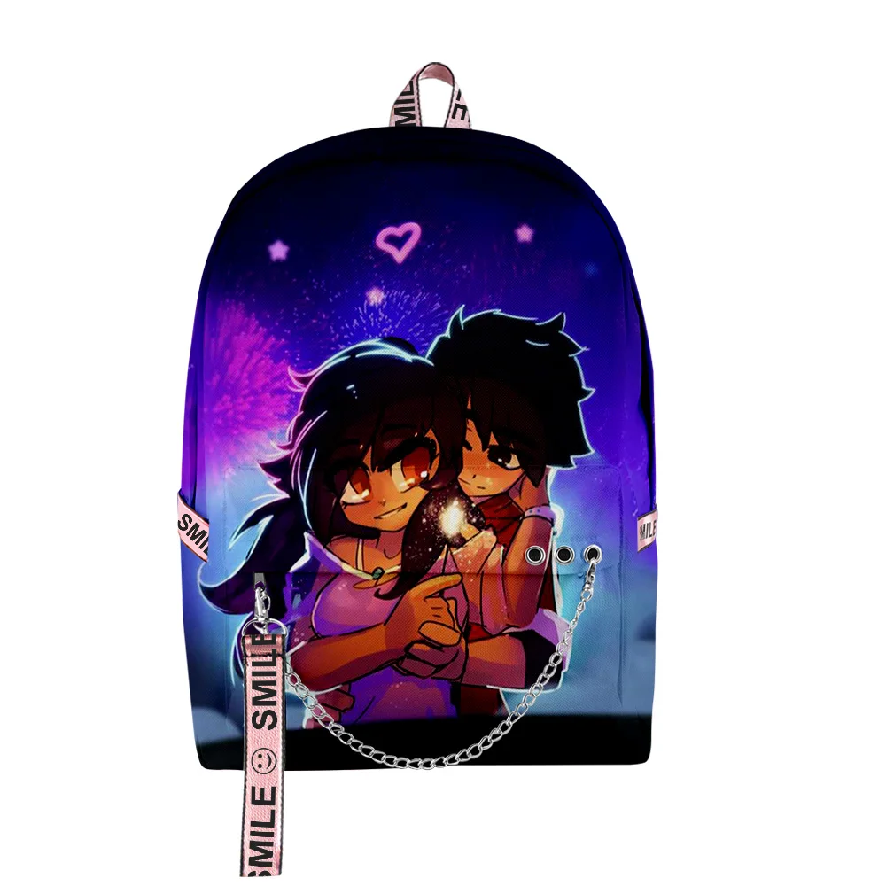 Classic Anime Aphmau As A Cat Student School Bags Unisex 3D Print Oxford Waterproof Notebook multifunction Travel Backpacks