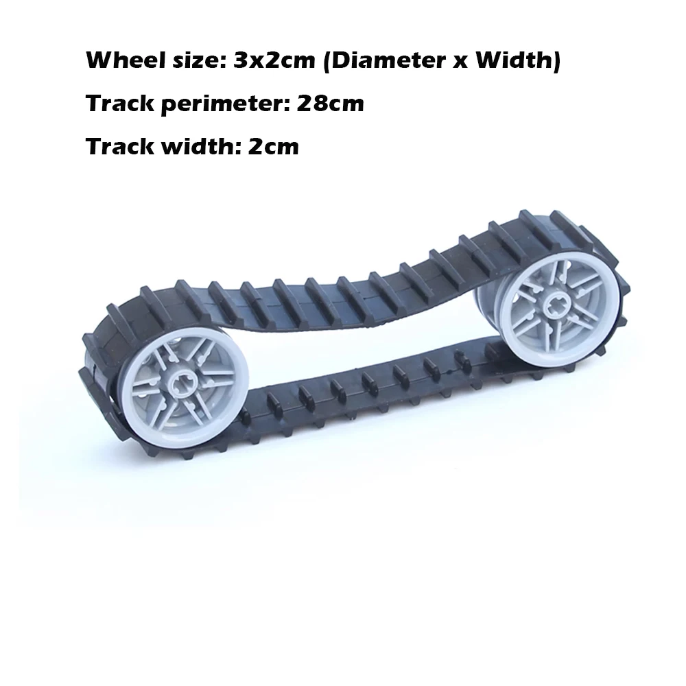 MOC Large Track Tank Crawler Wheels Tire 53992 13972 56145 Compatible with legoeds Building Blocks Truck Vehicle Accessories