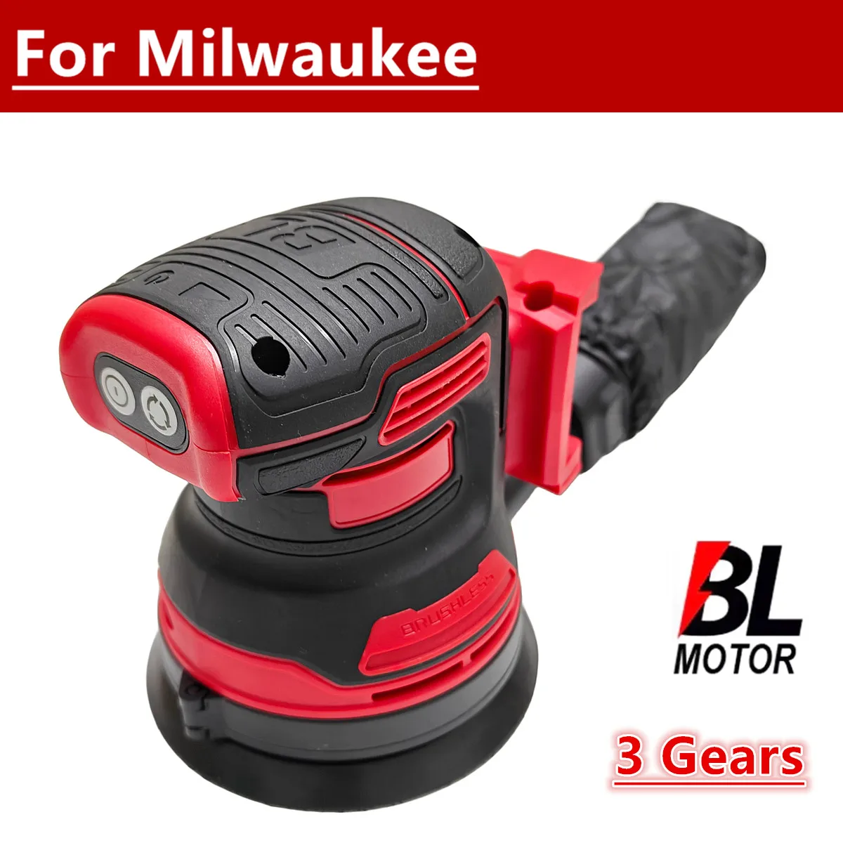 

For Milwaukee 18V Battery Brushless Random Orbit Sander 3 Speed 120000rpm Cordless Sanding Machine Electric Polisher